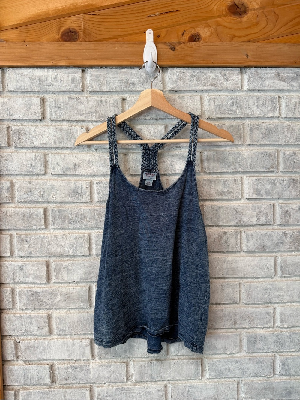 Mossimo Supply Co. Heather Navy Braided Strap Tank - Picture 1 of 3